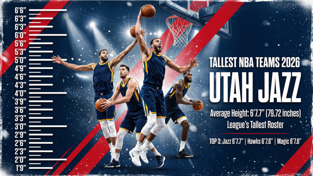Tallest NBA Team Ranked by Average Height (Season 2025-26)